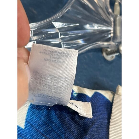 Silk Oscar De La Renta Blue Floral Dress Size 10 - Picture 7 of 10